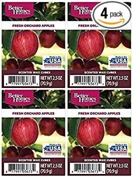 Scented Wax Cubes, Fresh Orchard Apples (4 Pack)
