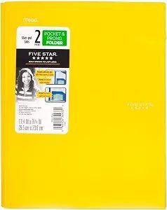 Plastic Folder Prongs Pockets Capacity
