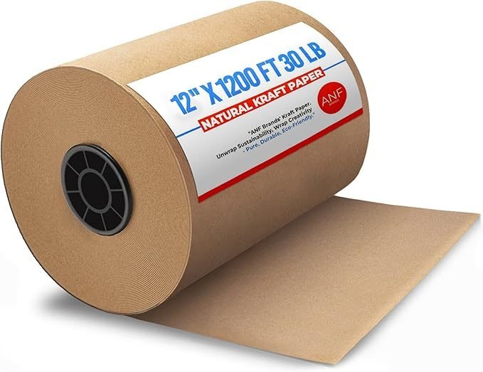 Natural Kraft Paper Roll, 12 in x 1200 ft