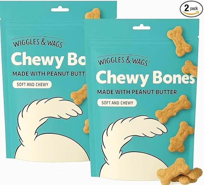 Soft & Chewy Bones Dog Treats, Peanut Butter (2 Pack)